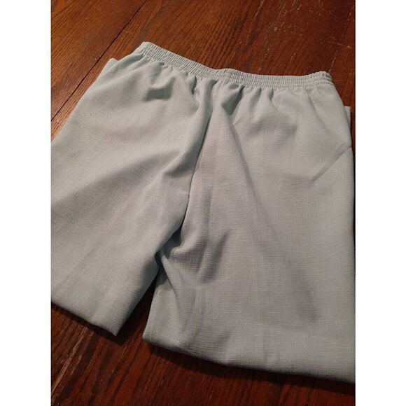 Size 10 Alfred Dunner Mint Green Rear Elastic Waist Pants Trousers Slacks - Picture 3 of 3